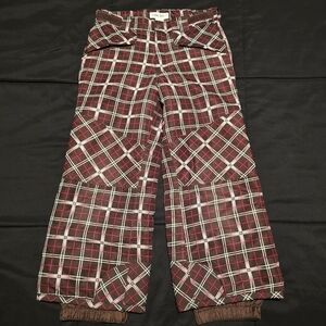 Cherokee Girls Plaid Snow‎ Pants Winter Bottoms Pink Brown Size Small 6/6X